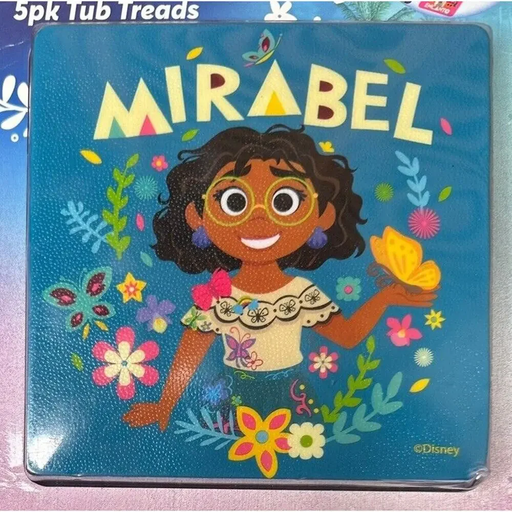Disney Encanto 5 Pack Tub Tile Treads Bathtub Non-Slip Kids Complete Set NEW